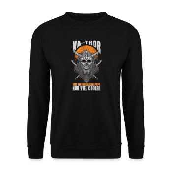 Wikinger Nordmann Wie Ein Normale Papa - Unisex Pullover - Schwarz - Vorne - Alina (178cm) & Michal (187cm)