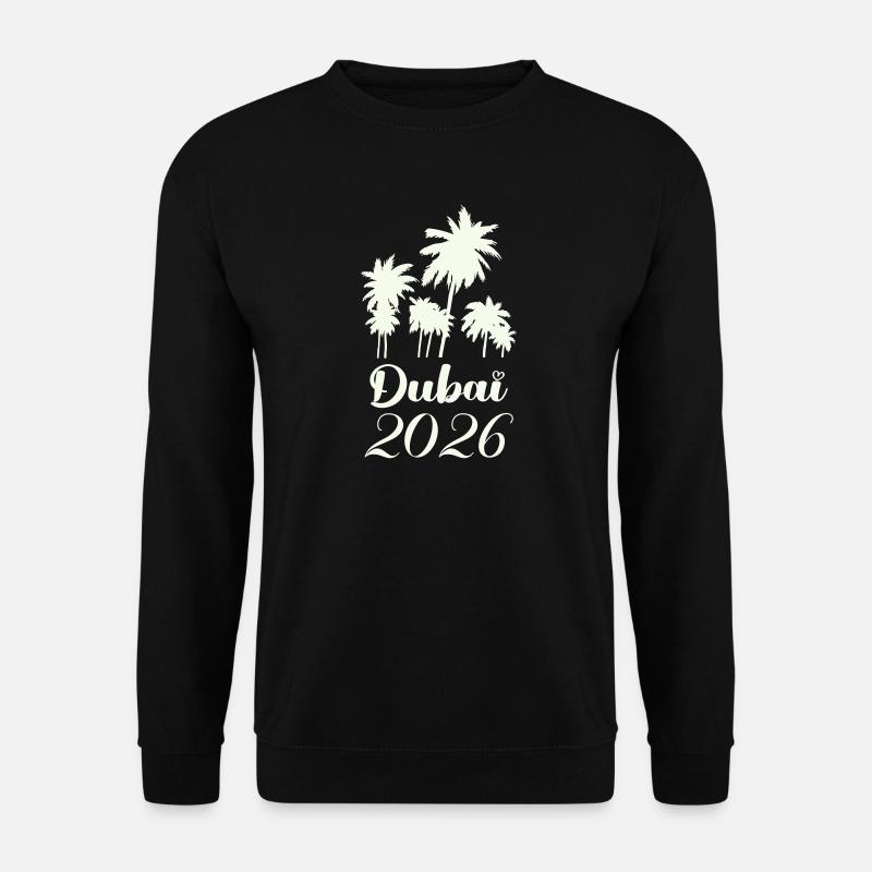 Dubai Palmen 2026 Script - Unisex Pullover - Schwarz