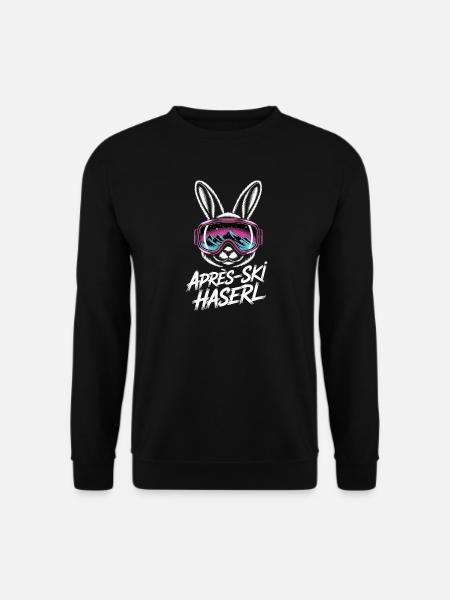 Apres Ski Haserl Hüttengaudi Skifahrerin Skihaserl - Unisex Pullover - Schwarz