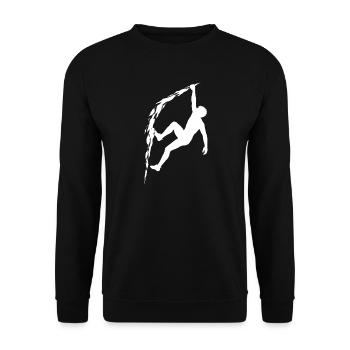 Escalade Silhouette Escalade Libre Montagne Sport Extrême - Sweat-shirt Unisexe - noir - Devant - Alina (178cm) & Michal (187cm)