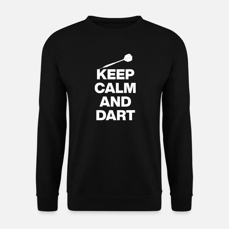 KEEP CALM AND PLAY DARTS! WEISS 180 DARTSPORT - Unisex Pullover - Schwarz