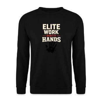 workers who are trained as welders and - Unisex Sweatshirt - black - Front - Alina (178cm) & Michal (187cm)