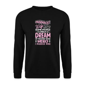 Apotheker Ehefrau Heirat Pharmazietechniker - Unisex Pullover - Schwarz - Vorne - Alina (178cm) & Michal (187cm)