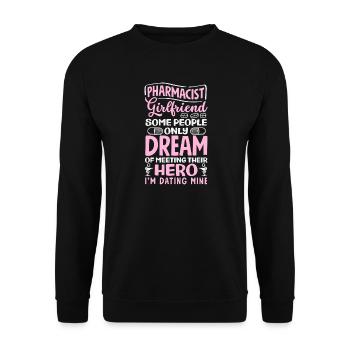 Pharmacienne, petite amie, héroïne, assistante à la pharmacie - Sweat-shirt Unisexe - noir - Devant - Alina (178cm) & Michal (187cm)