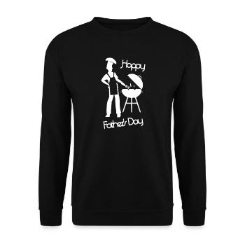 Bonne fête des pères - Grill blanc - Sweat-shirt Unisexe - noir - Devant - Alina (178cm) & Michal (187cm)