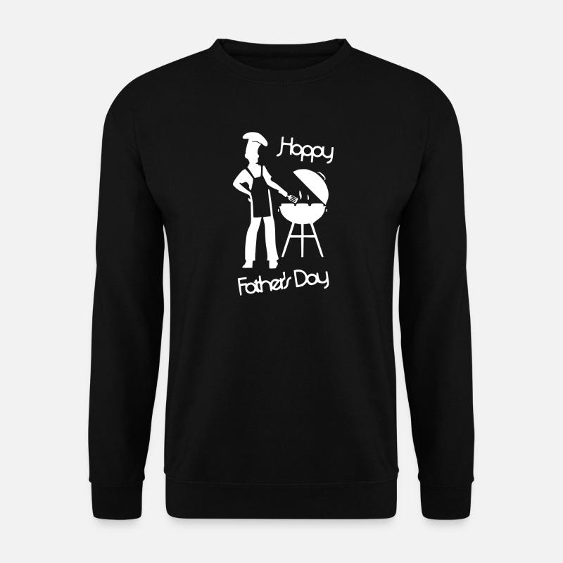 Happy Fathers Day - Grill weiß - Unisex Pullover - Schwarz