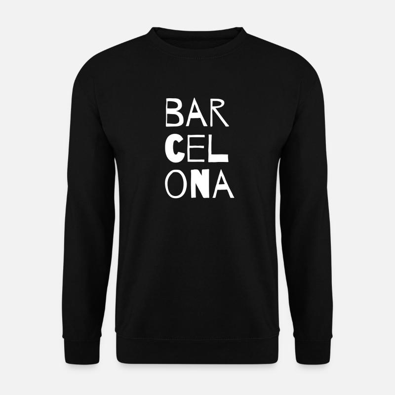 Barcelona Vertical Lettering Design - Unisex Sweatshirt - black