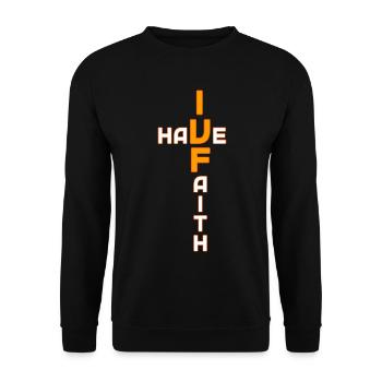 Sensibilisation à l’infertilité du mois de la FIV J’ai Faith - Sweat-shirt Unisexe - noir - Devant - Alina (178cm) & Michal (187cm)