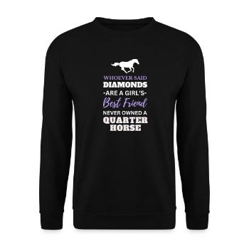 Quarter Horse Friend - Horse Lover & Rider Gift - Unisex Sweatshirt - black - Front - Alina (178cm) & Michal (187cm)