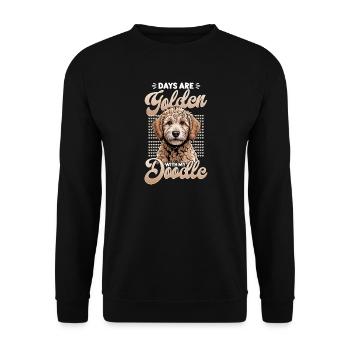 Goldendoodle Dog Breed - Unisex Sweatshirt - black - Front - Alina (178cm) & Michal (187cm)