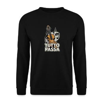 Tutto Passa Violine & Noten - Unisex Pullover - Schwarz - Vorne - Alina (178cm) & Michal (187cm)