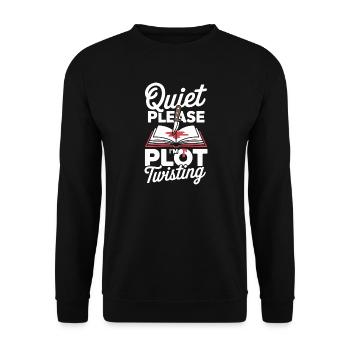 Lecteurs de thrillers psychologiques Livres policiers Littérature - Sweat-shirt Unisexe - noir - Devant - Alina (178cm) & Michal (187cm)