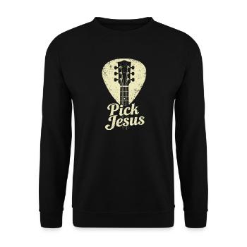 Choisissez Jésus : Prière chrétienne - Sweat-shirt Unisexe - noir - Devant - Alina (178cm) & Michal (187cm)