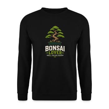 Bonsaï Plante Bonsaï Bonsaï Amoureuse Bonsaï - Sweat-shirt Unisexe - noir - Devant - Alina (178cm) & Michal (187cm)