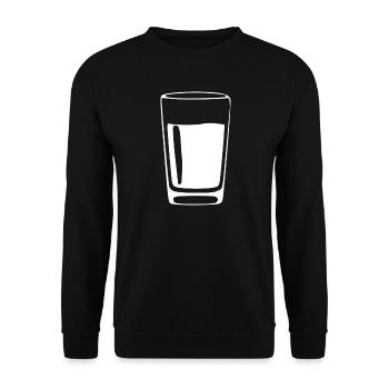 Glass Drinks Bar Gastronomy Gift - Unisex Sweatshirt - black - Front - Alina (178cm) & Michal (187cm)