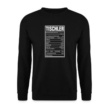Tischler Preisliste Handwerk - Unisex Pullover - Schwarz - Vorne - Alina (178cm) & Michal (187cm)