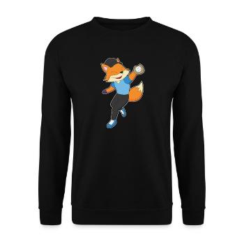 Fox Baseball Baseball Glove - Unisex Sweatshirt - black - Front - Alina (178cm) & Michal (187cm)