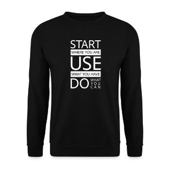 Do_what_you_can - Unisex Sweatshirt - black - Front - Alina (178cm) & Michal (187cm)