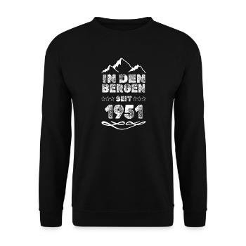 seit 1951 - Unisex Pullover - Schwarz - Vorne - Alina (178cm) & Michal (187cm)