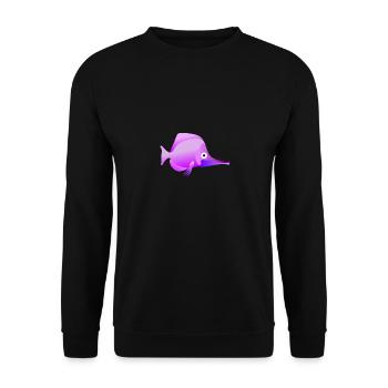 Purple Zebrasoma - Unisex Sweatshirt - black - Front - Alina (178cm) & Michal (187cm)