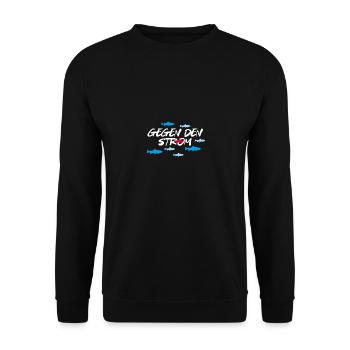 Against the tide - Unisex Sweatshirt - black - Front - Alina (178cm) & Michal (187cm)