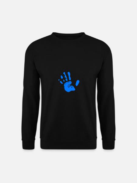Blue handprint - Unisex Sweatshirt - black