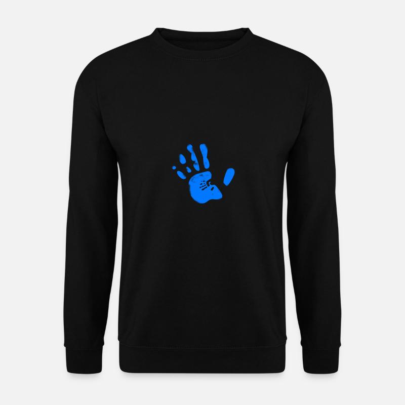 Blue handprint - Unisex Sweatshirt - black