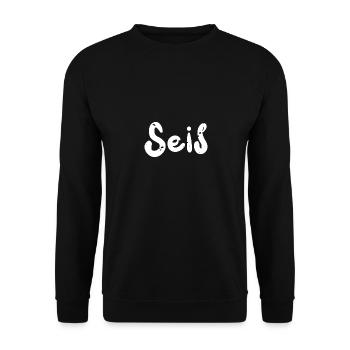 Seis - Birthday - Unisex Pullover - Schwarz - Vorne - Alina (178cm) & Michal (187cm)