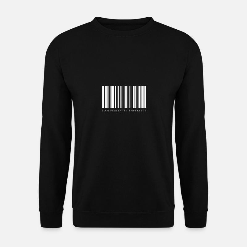 I AM perfectly imperfect barcode - Unisex Sweatshirt - black