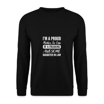 Proud Mother-in-law Dedicated Mother Poison - Unisex Sweatshirt - black - Front - Alina (178cm) & Michal (187cm)
