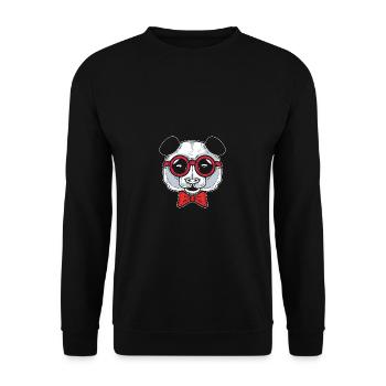Hipster Panda Stylist Cadeau - Sweat-shirt Unisexe - noir - Devant - Alina (178cm) & Michal (187cm)