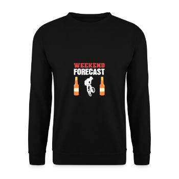 Weekend Forecast Cyclist Poison - Unisex Sweatshirt - black - Front - Alina (178cm) & Michal (187cm)
