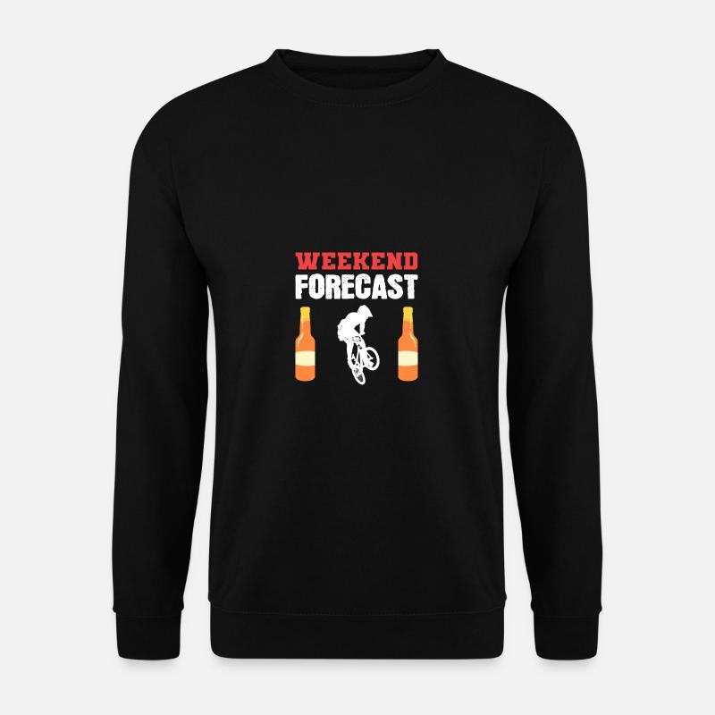Wochenendprognose Radfahrer Gift - Unisex Pullover - Schwarz