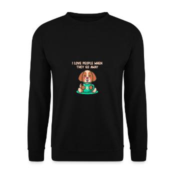 I love people when they get out of their skin I - Unisex Sweatshirt - black - Front - Alina (178cm) & Michal (187cm)
