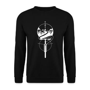 Road Bike Bicycle Road Cyclist Cycling Cyclist - Unisex Sweatshirt - black - Front - Alina (178cm) & Michal (187cm)