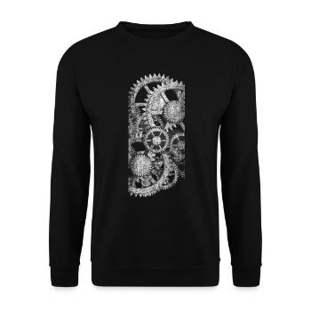 Steampunk Steam Punk Gears Gear - Sweat-shirt Unisexe - noir - Devant - Alina (178cm) & Michal (187cm)
