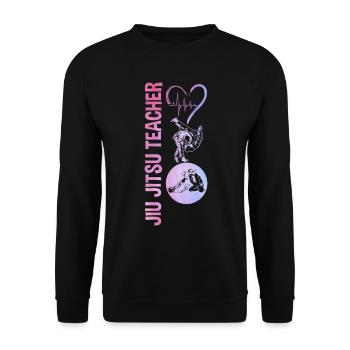 Brazilian Jiu Jitsu MMA Bjj Hugger - Unisex Pullover - Schwarz - Vorne - Alina (178cm) & Michal (187cm)