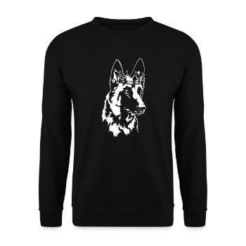 Chiens de la couronne malinois belges Chiens Wilsigns - Sweat-shirt Unisexe - noir - Devant - Alina (178cm) & Michal (187cm)