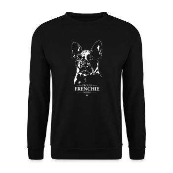 Frenchie Mom Hunde Hund French Bulldog Wilsigns - Unisex Pullover - Schwarz - Vorne - Alina (178cm) & Michal (187cm)