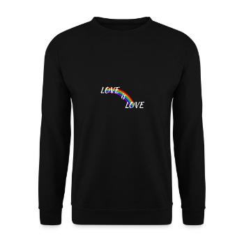 Love is Love - Unisex Sweatshirt - black - Front - Alina (178cm) & Michal (187cm)