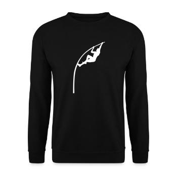 pole vault - Unisex Sweatshirt - black - Front - Alina (178cm) & Michal (187cm)