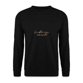 Lieblingsfreundin beste Freundin Spruch BFF Sister - Unisex Pullover - Schwarz - Vorne - Alina (178cm) & Michal (187cm)