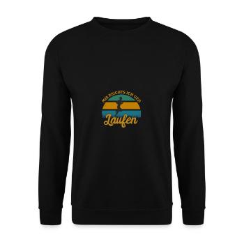 Mir Reichts ich geh Laufen - Unisex Pullover - Schwarz - Vorne - Alina (178cm) & Michal (187cm)