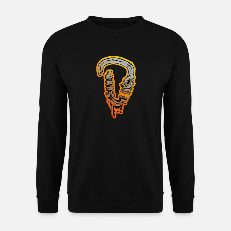 Skull Karabinerhaken - Climbing Shirt - Unisex Pullover - Schwarz