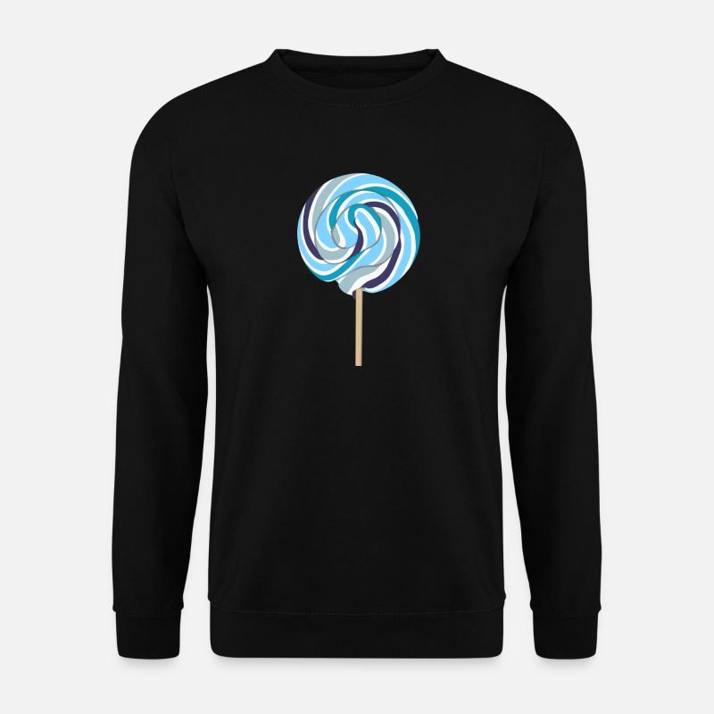 Blue lollipop with stalk - Unisex Sweatshirt - black