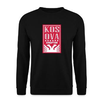 shqiptar design kosova - Unisex Sweatshirt - black - Front - Alina (178cm) & Michal (187cm)