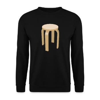 sofa couch chair table chair table lamp lamp lamp benc - Unisex Sweatshirt - black - Front - Alina (178cm) & Michal (187cm)