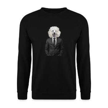 chien | chien | animal en costume - Sweat-shirt Unisexe - noir - Devant - Alina (178cm) & Michal (187cm)