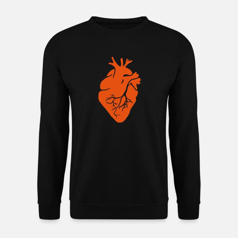 Anatomisches Herz - Unisex Pullover - Schwarz