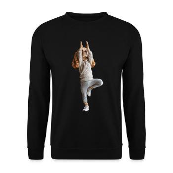 Cocker Spaniel - Unisex Pullover - Schwarz - Vorne - Alina (178cm) & Michal (187cm)